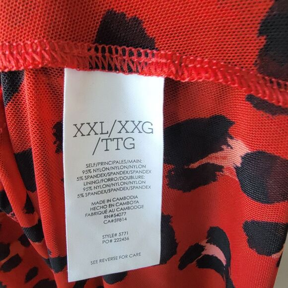 Cabi women’s Siren Wrap Dress size XXL Leopard Animal Print midi long sleeve - Picture 6 of 7